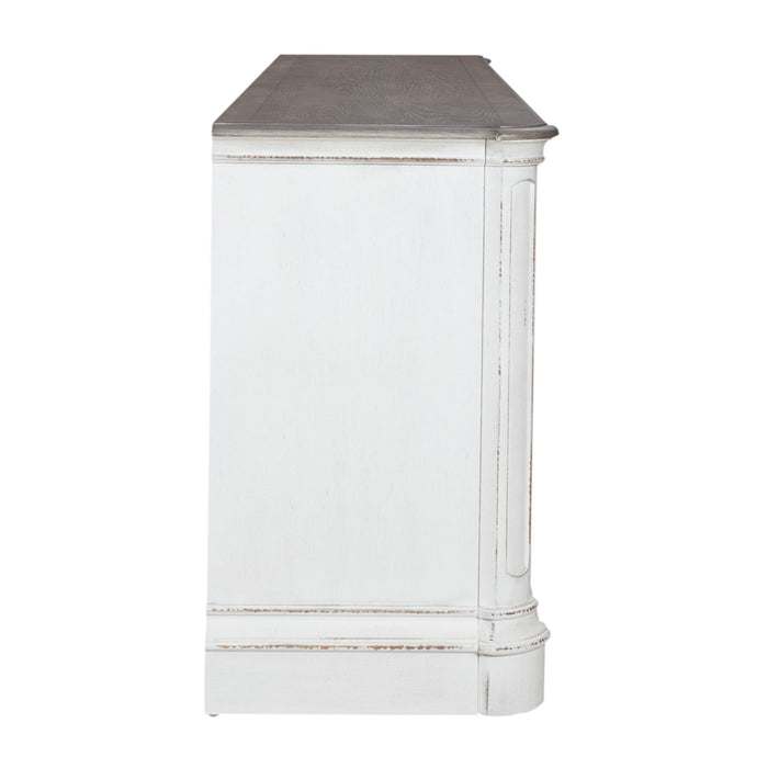 Magnolia Manor - 82" Fireplace TV Console - White