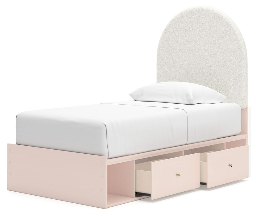 Wistenpine - Upholstered Panel Bed With Storage