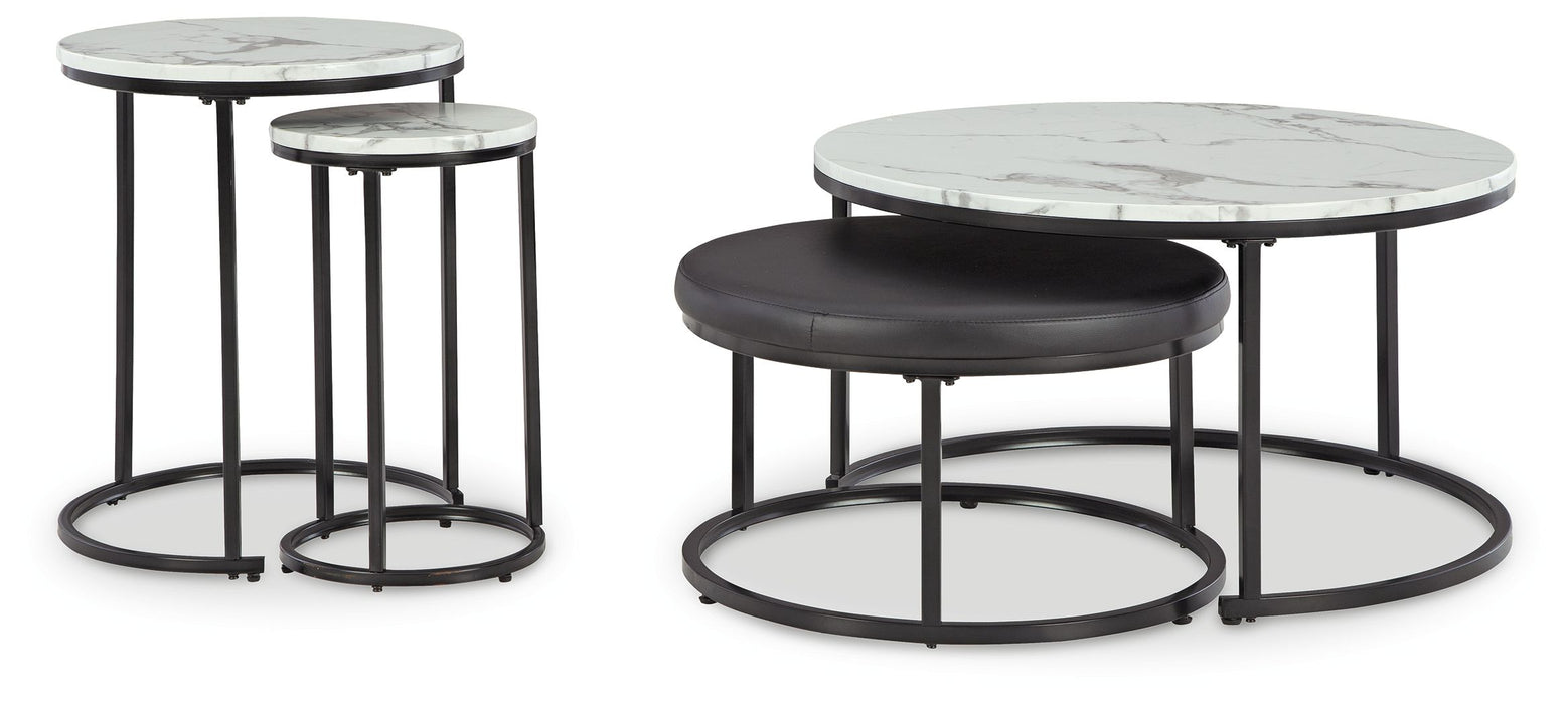 Jusmour - Black / White - Occasional Nesting Table (Set of 4)