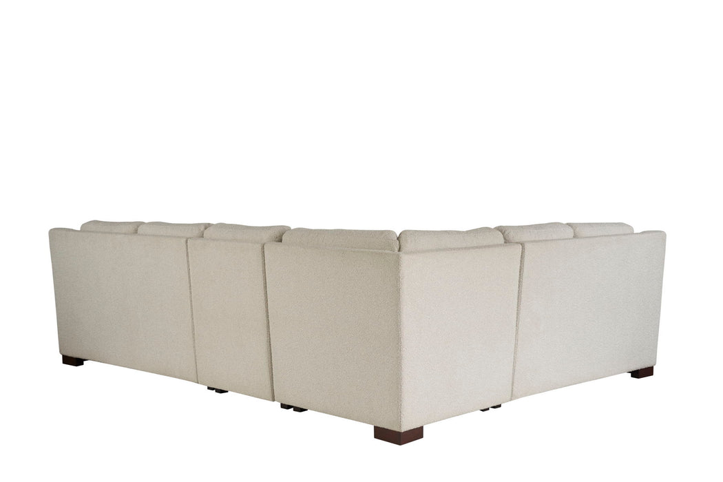 Special Order Motion RHODES SECTIONAL in fabric: Oris Snow.