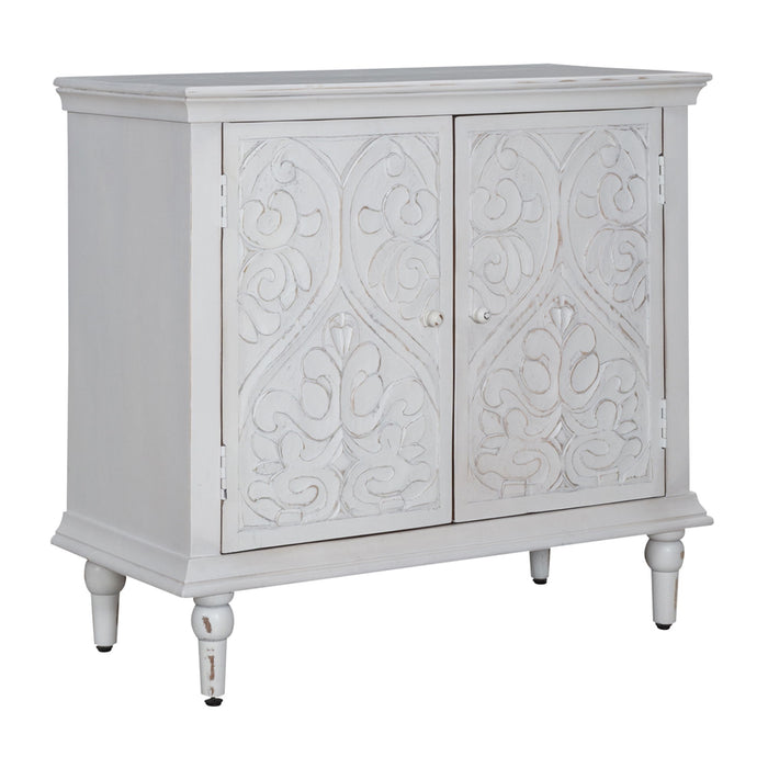 French Quarter - 2 Door Accent Cabinet - White