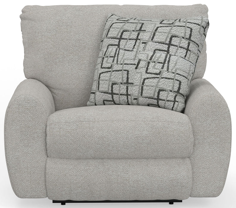 Maxwell - Power Deep Seat Lay Flat Recliner - Cream