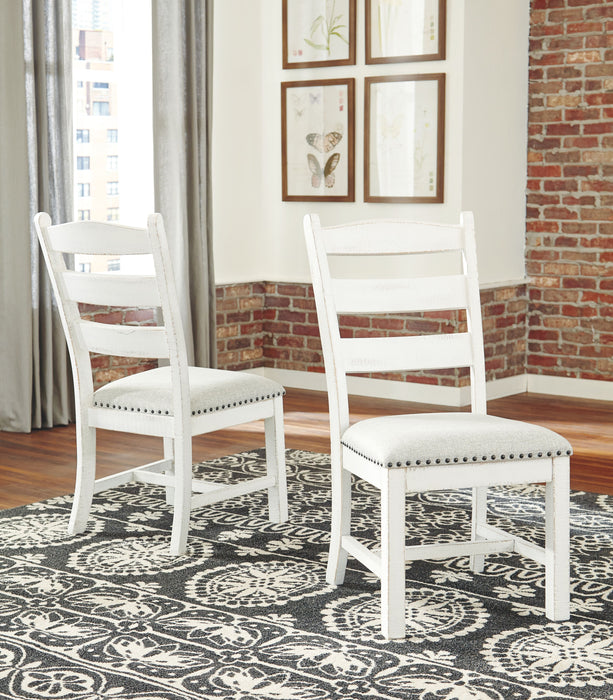 Valebeck - Beige / White - Dining Uph Side Chair