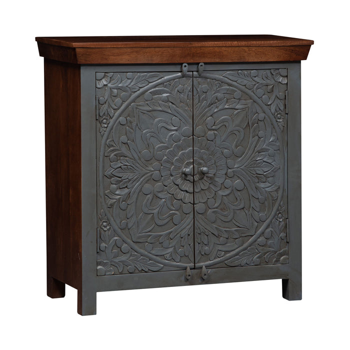 Sahana - 2 Door Accent Cabinet - Dark Brown