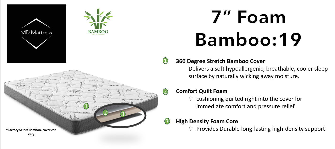 Bamboo Foam Twin XL Mattress