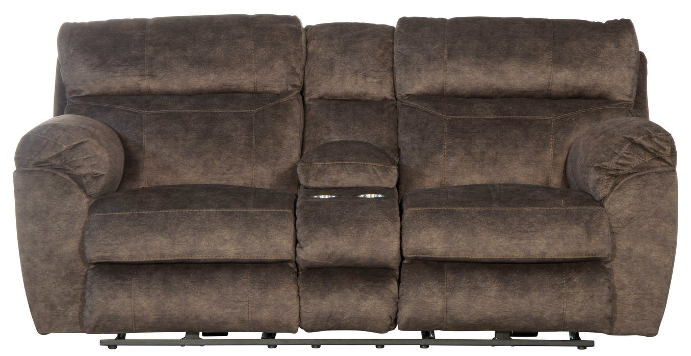 Sedona - Power Headrest Lay Flat Reclining Console Loveseat With Storage & Cupholders