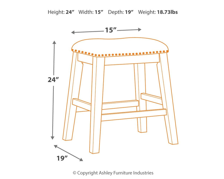 Caitbrook - Gray - Upholstered Stool