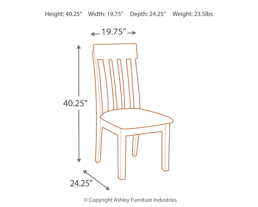 Haddigan - Dark Brown - Dining Uph Side Chair