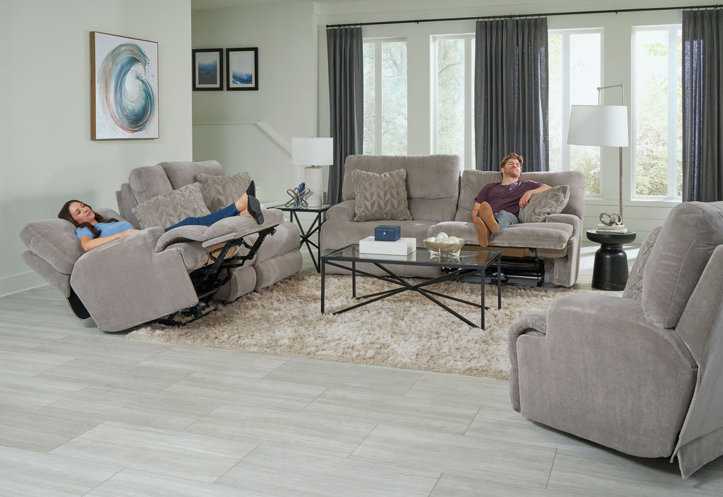 Renaldo - Power Lay Flat Recliner With Zero Gravity - Stone