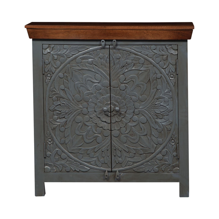 Sahana - 2 Door Accent Cabinet - Dark Brown