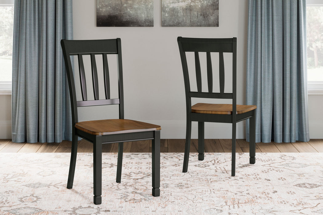 Owingsville - Black / Brown - Dining Room Side Chair