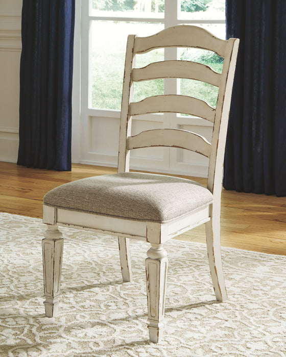 Realyn - Chipped White - Dining Uph Side Chair  - Ladderback